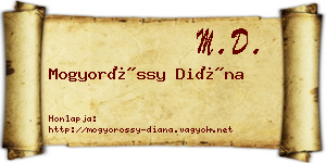 Mogyoróssy Diána névjegykártya