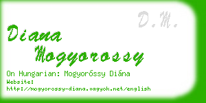 diana mogyorossy business card