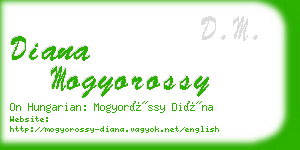 diana mogyorossy business card